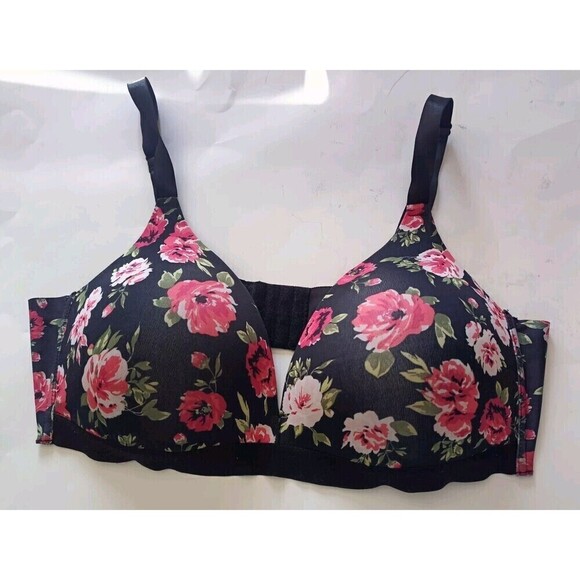 Strm Line Intimates Bra Size 42D Floral Wireless Seamless Adjustable Straps - Picture 2 of 7